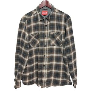 Coleman Flannel Mens 2XL Brown Flannel Long Sleeve Button Down Outdoor Hiking